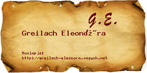 Greilach Eleonóra névjegykártya